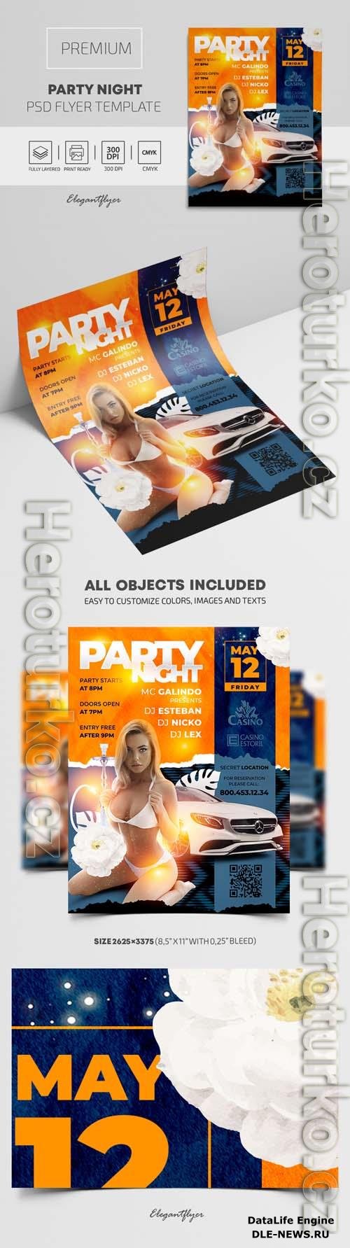 Party Night Premium PSD Flyer Template