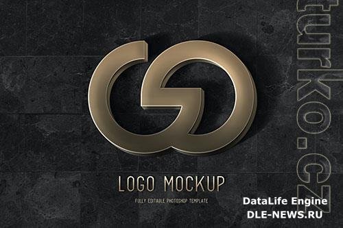 Metal Gold Logo Mockup