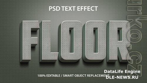 Editable text effect 3d floor premium Premium Psd