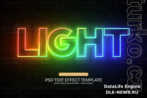 Light custom text effect template shiny editable fully premium psd