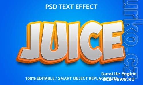 Editable text effect juice premium psd