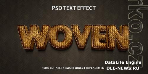 Editable text effect 3d woven premium psd