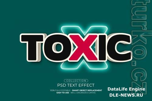 Toxic custom text effect psd