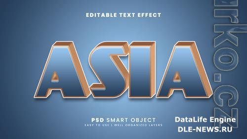Asia editable text effect 3d template psd