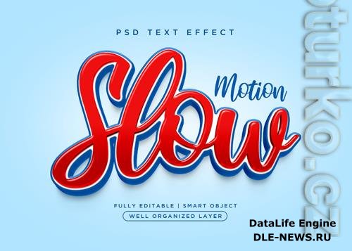 3d style slow text effect psd