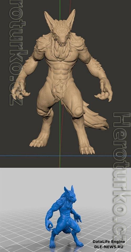 Werewolf Miniatures Male 3D Print Model