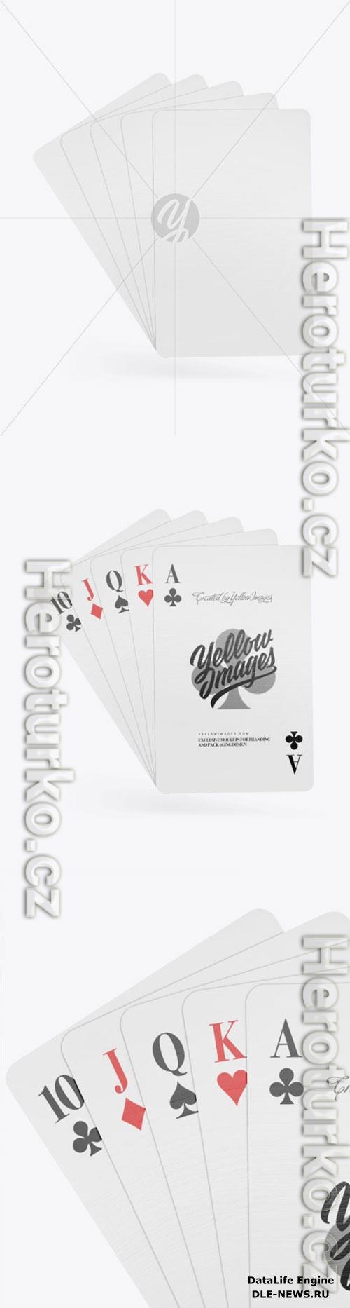 Five Playing Cards Mockup 86452