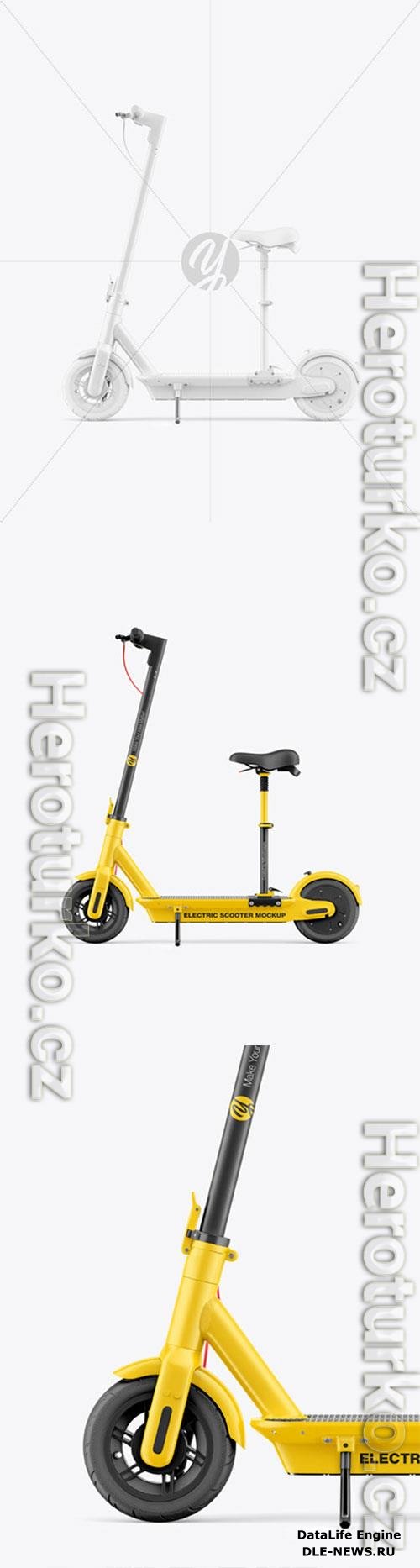 Electric Scooter Mockup with Seat - Side View 86461