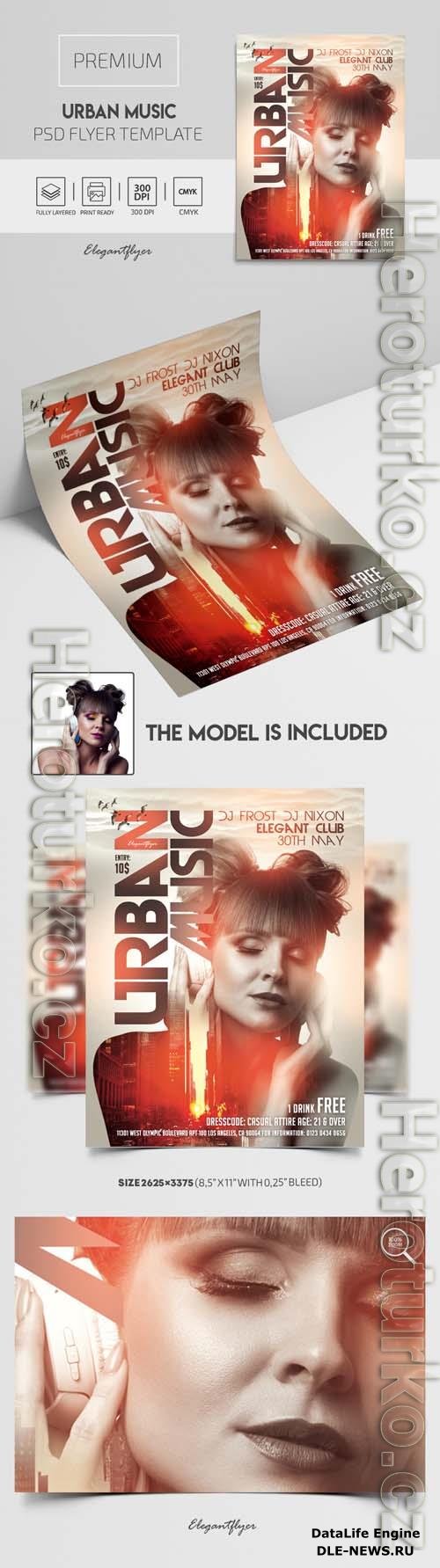 Urban Music Premium PSD Flyer Template