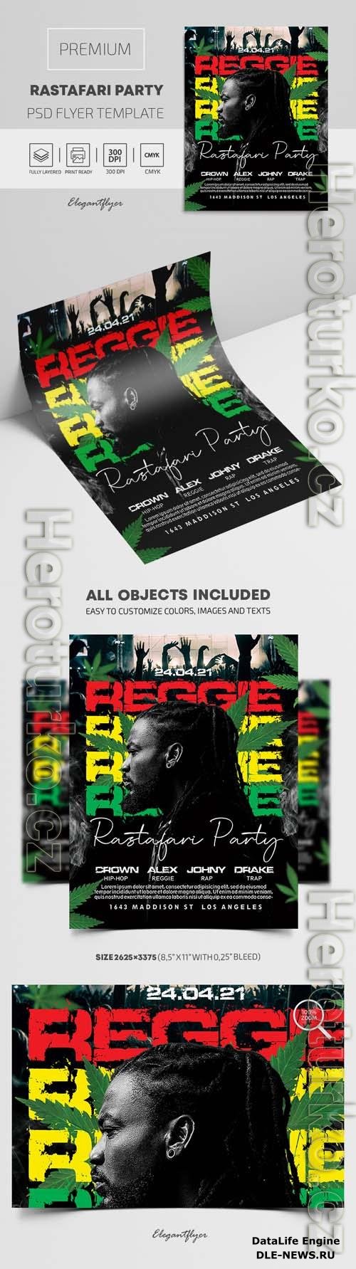 Rastafari Party Premium PSD Flyer Template