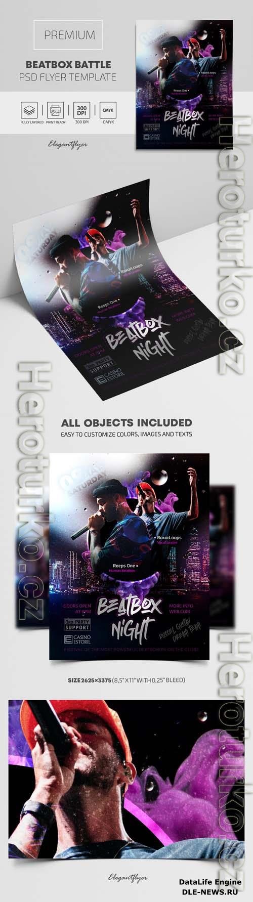 Beatbox Battle Premium PSD Flyer Template