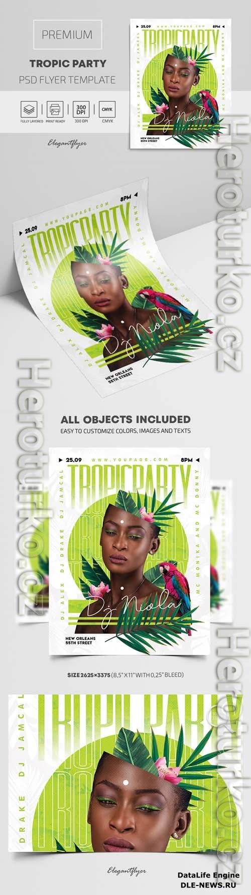 Tropic Party Premium PSD Flyer Template