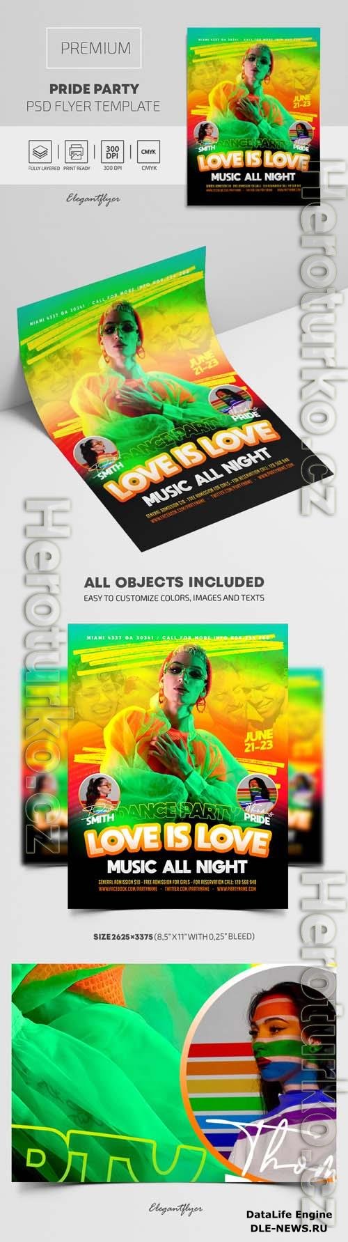 Pride Party PSD Flyer Template