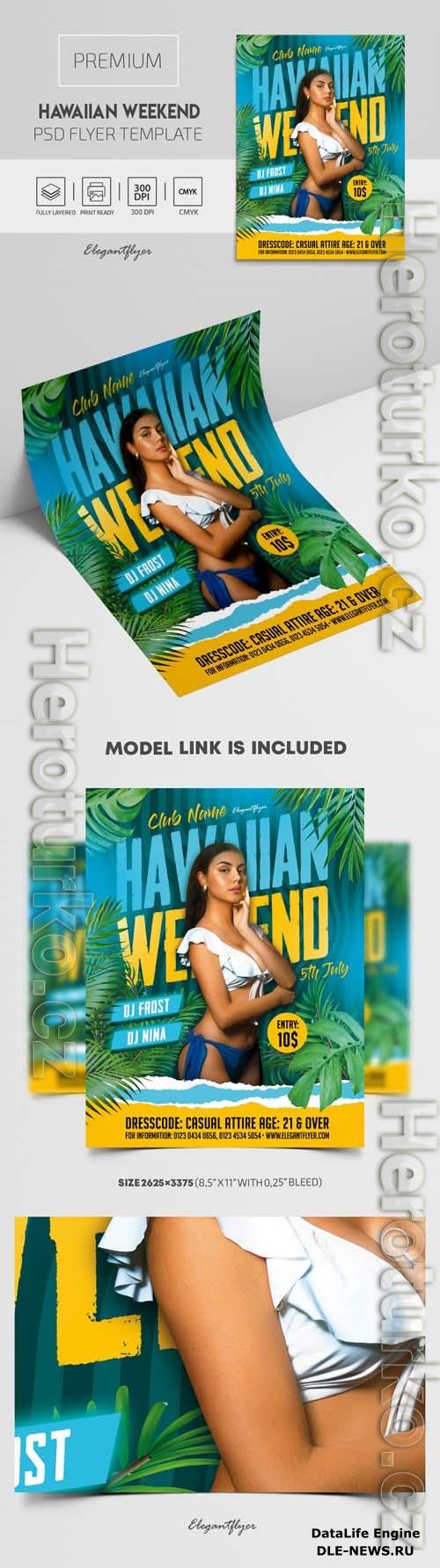Hawaiian Weekend Premium PSD Flyer Template