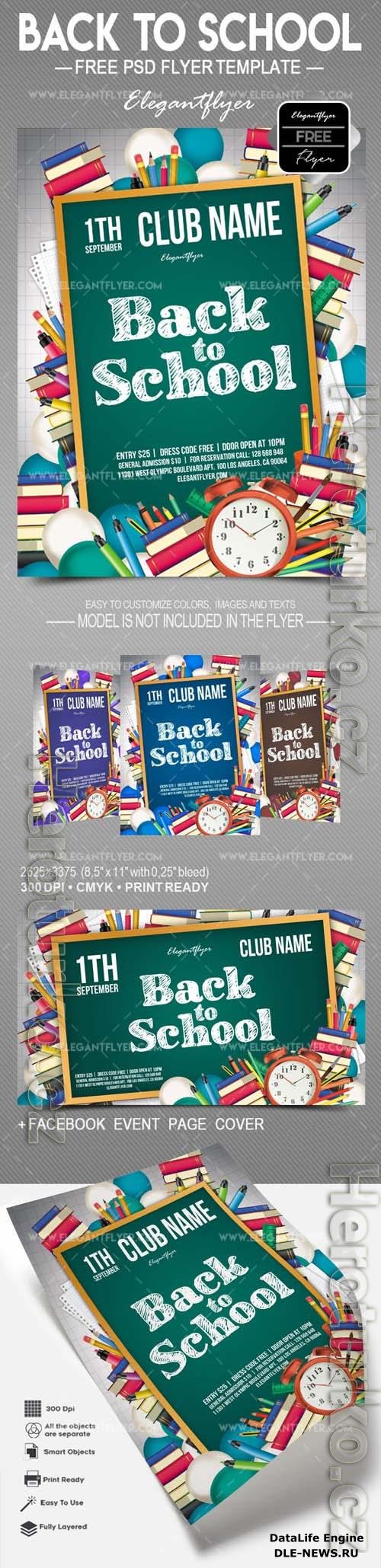 Back to School Flyer PSD Template vol 6