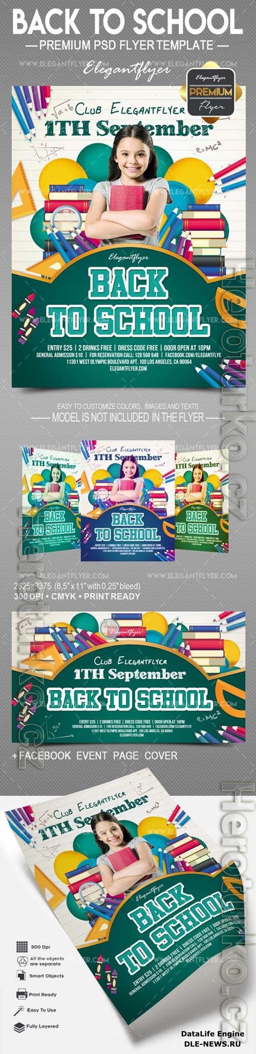 Back to School Flyer PSD Template vol 5