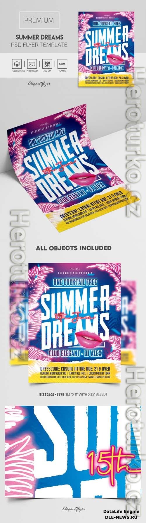 Summer Dreams Flyer PSD Template