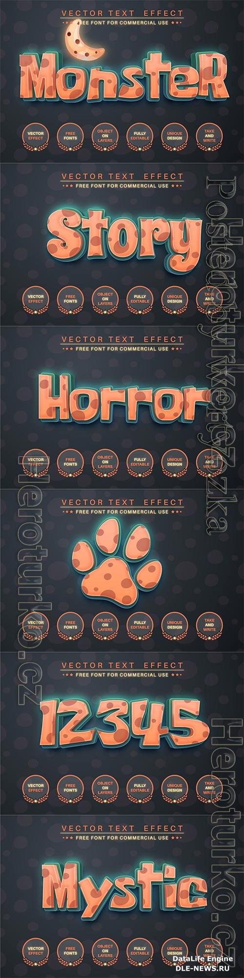 Halloween Monster - edit text effect, font style