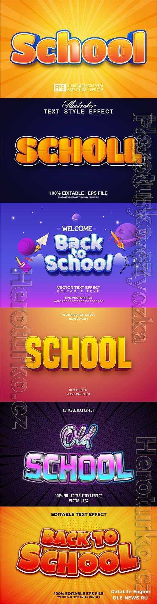 Back to school editable text effect vol 18