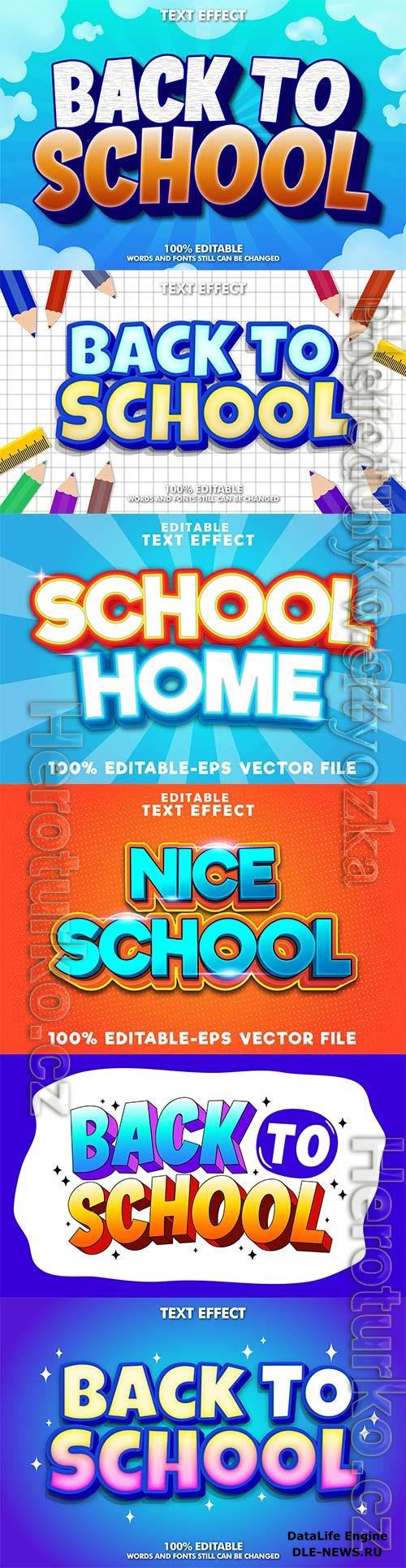 Back to school editable text effect vol 15