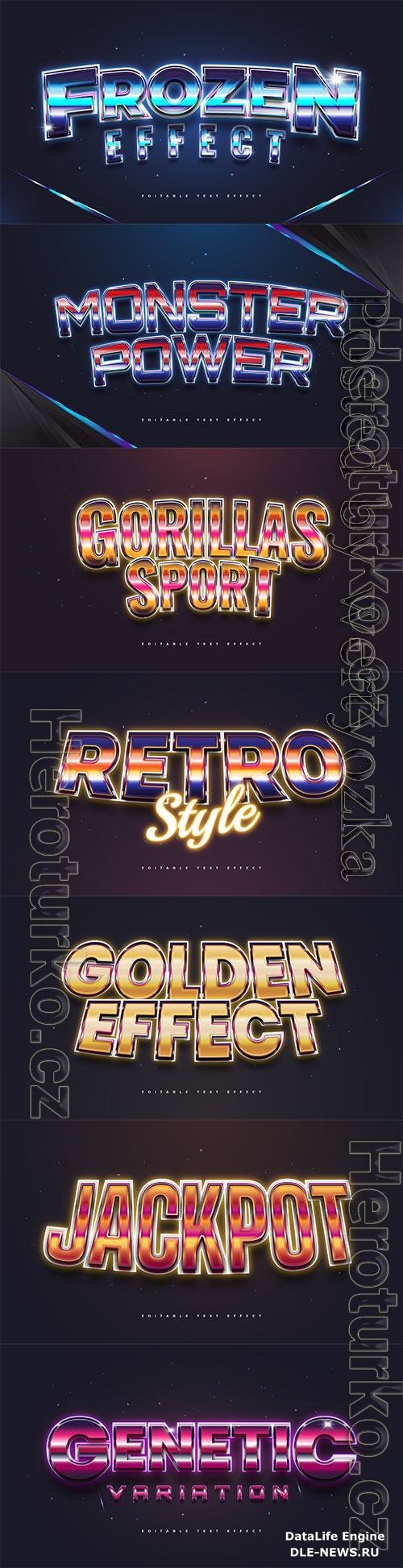 3d editable text style effect vector vol 818