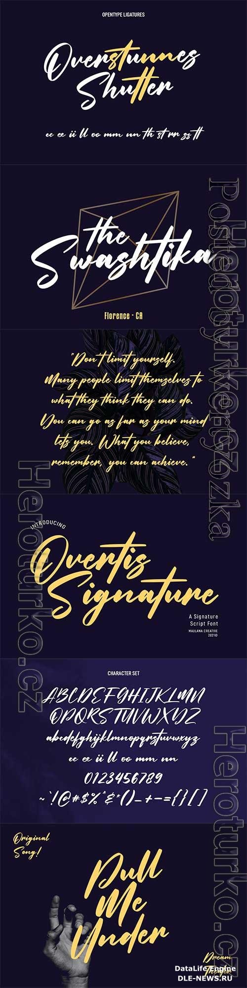 Overtis Signature Script Font 6361148