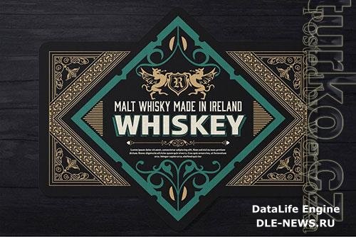 Vintage Liquor Label Packaging Layout