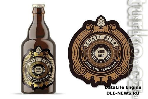 Vintage Style Beer Label Layout