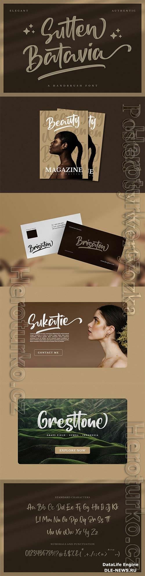 Sutten Batavia - Brush Font