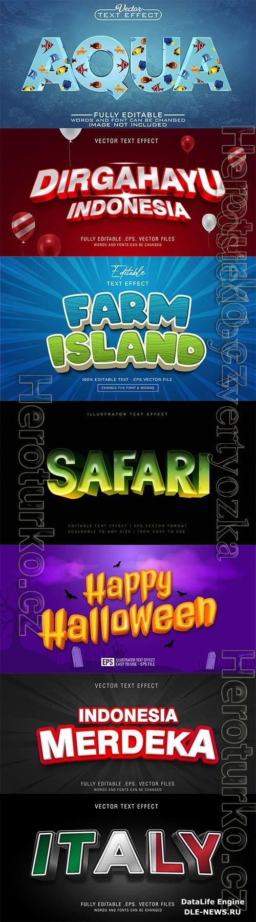 3d editable text style effect vector vol 780