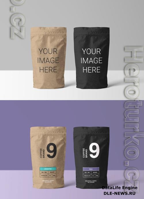 Paper Coffee Bags Mockup