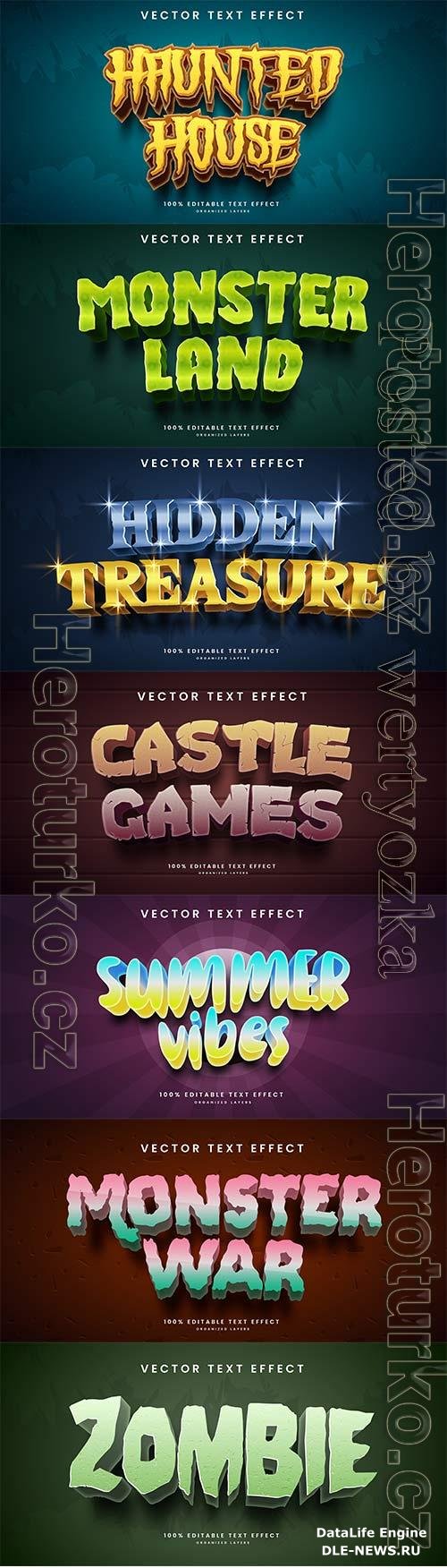 3d editable text style effect vector vol 742