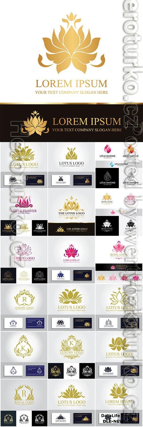 Logos for business companies in vector