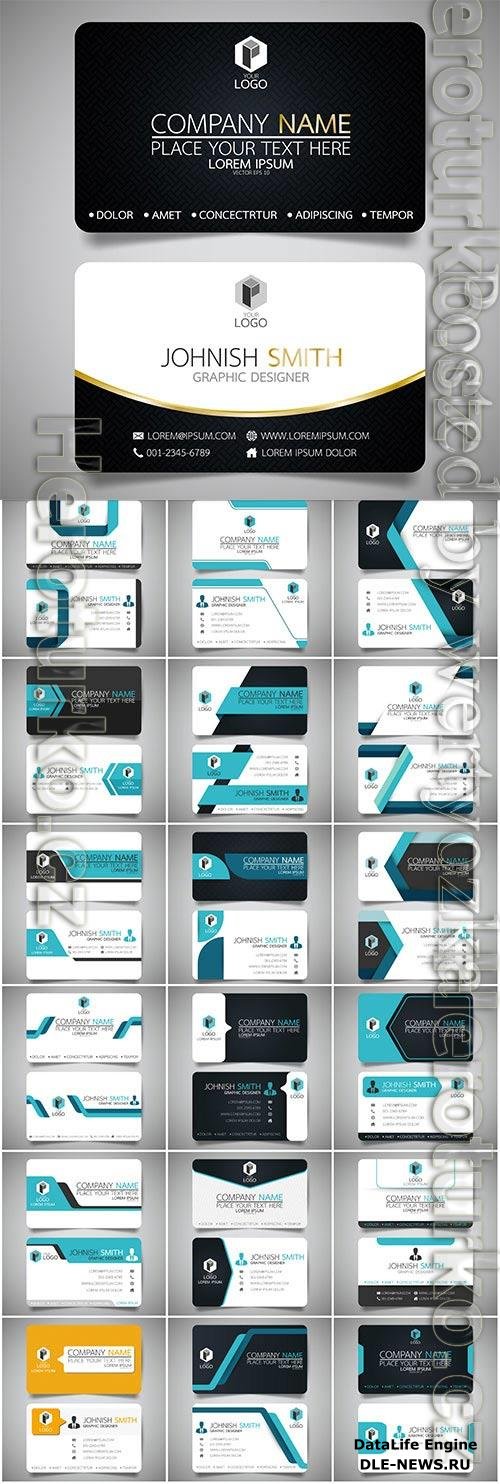 Business cards for business companies in vector