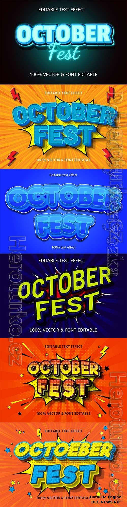 October fest editable text effect vol 11