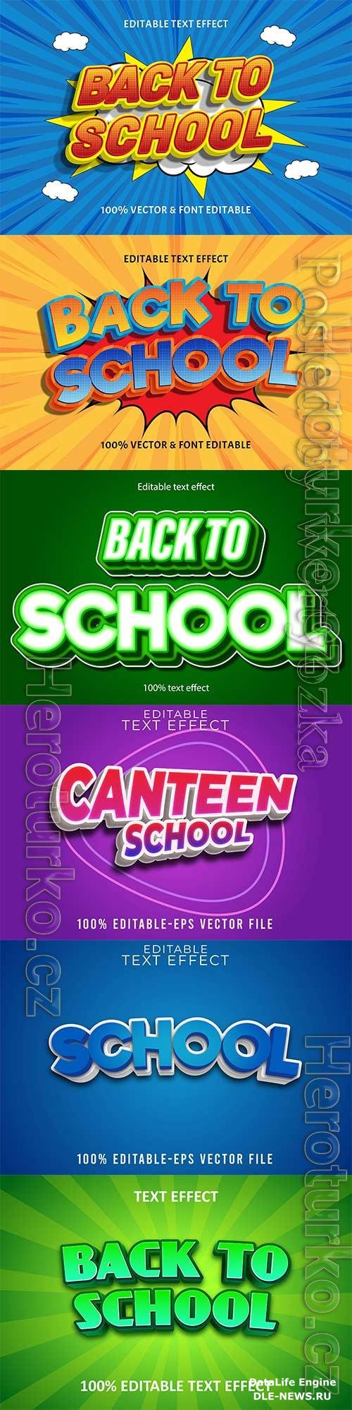 Back to school editable text effect vol 14
