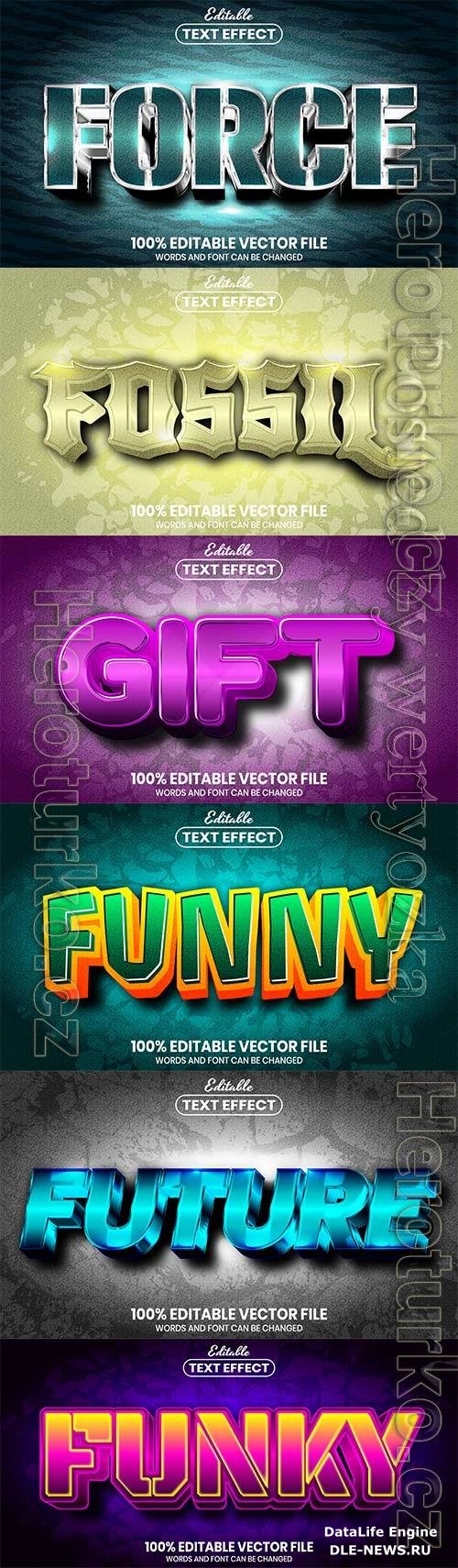 3d editable text style effect vector vol 696