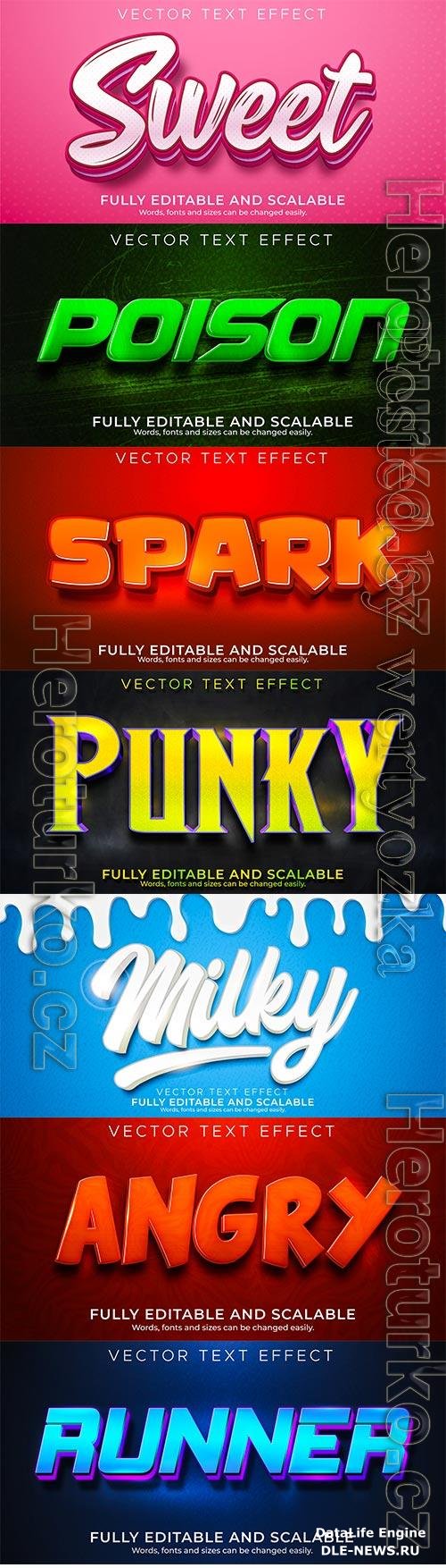 3d editable text style effect vector vol 670