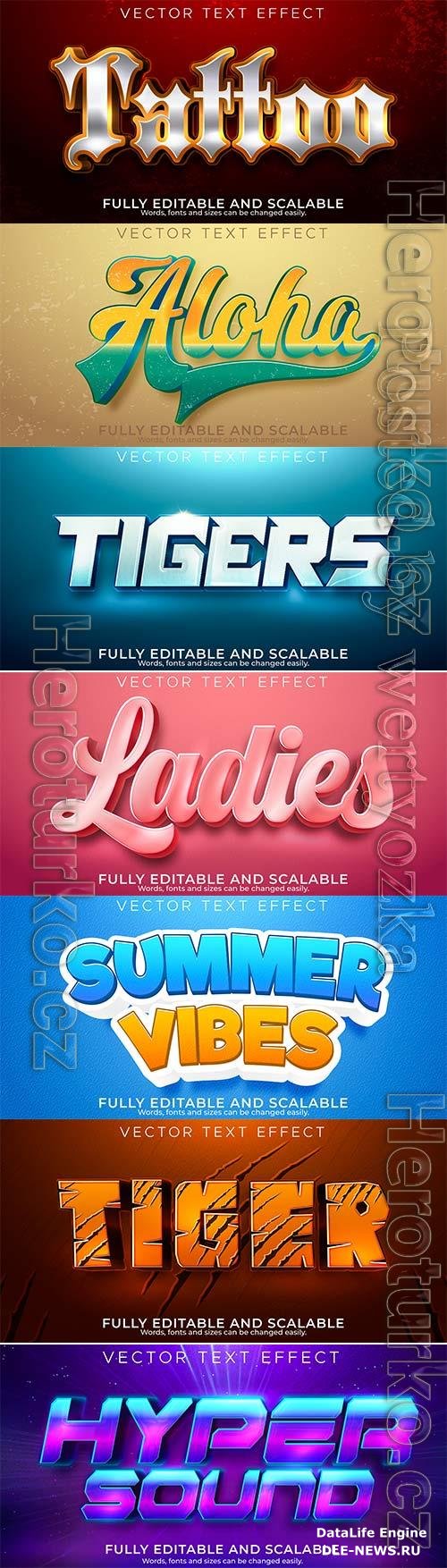 3d editable text style effect vector vol 668