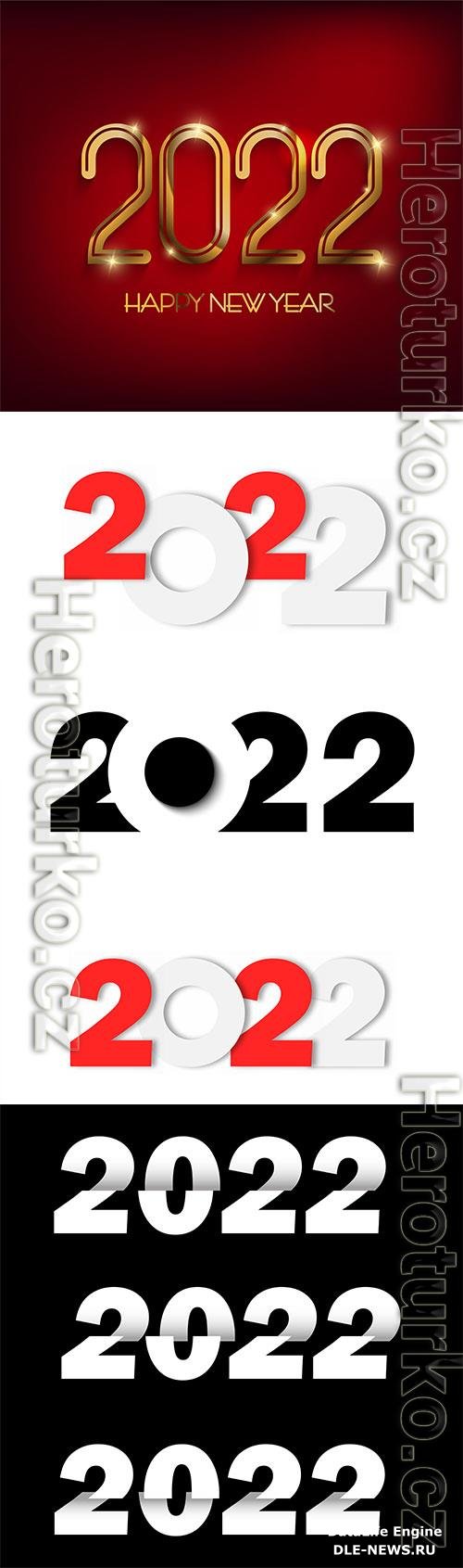 2022 New year, Merry christmas editable text effect premium vector vol 9