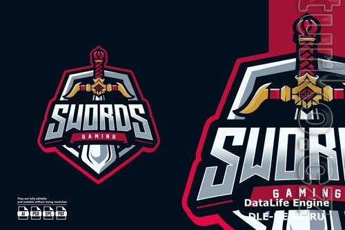 Swords Esport Logo Template