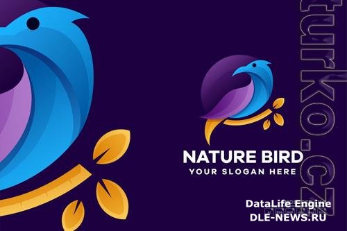 Nature Bird Gradient Logo Design