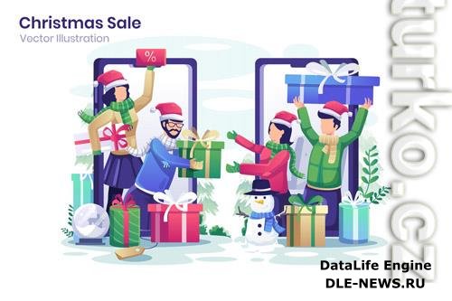 Christmas Sale Flat Illustration - Agnytemp
