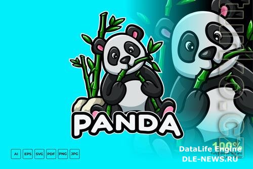 Panda Mascot Logo