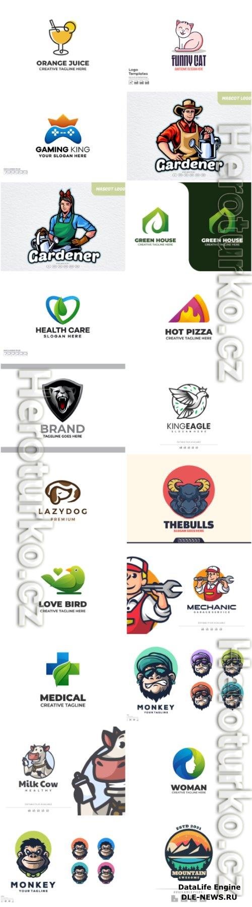 Set mascot logo vector template vol 16