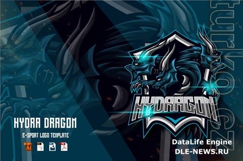 Hydra dragon E-sport logo template