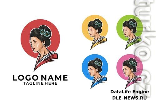 Geisha Mascot Logo Design