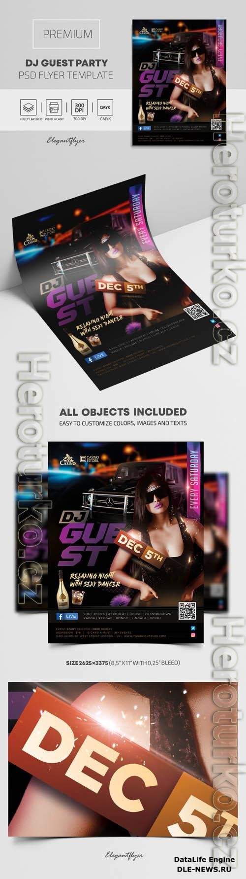 DJ Guest Premium PSD Flyer Template vol 2