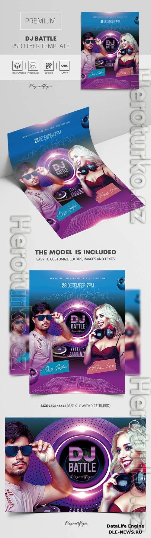 DJ Battle Premium PSD Flyer Template