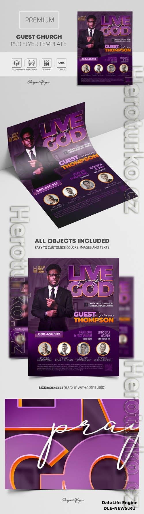 Church Guest Premium PSD Flyer Template